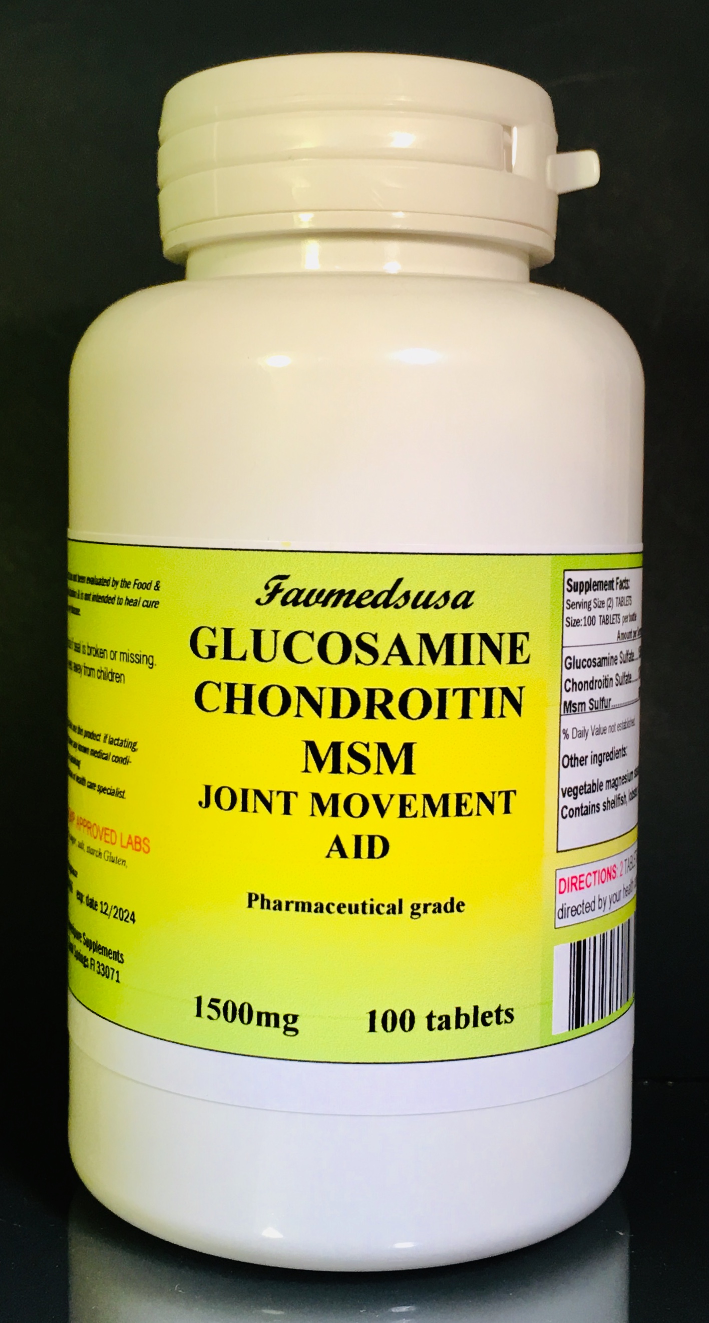 Glucosamine Chondroitin +MSM - 100 tablets